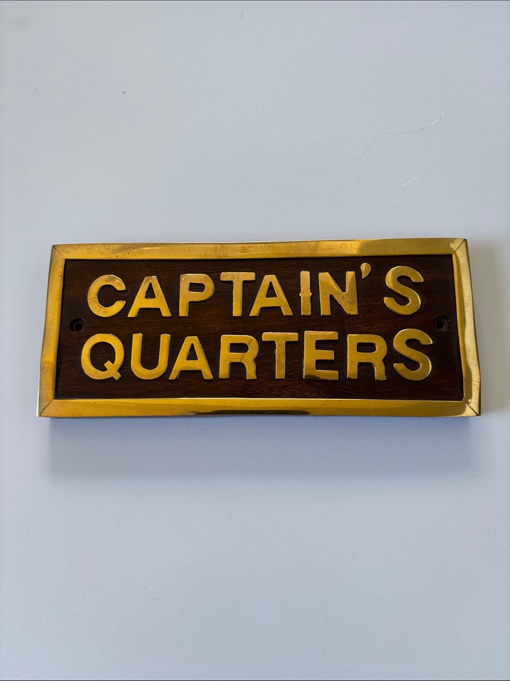 Captain”s Quarters Plaque